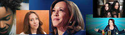 Kamala Harris, Kathleen Madigan, Jordan Jensen, Macy Gray, and Two Girls One Ghost
