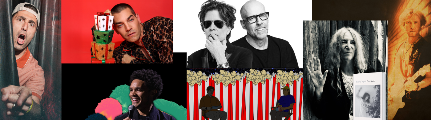 Matt Rogers, On Cinema Live, Pivot, Noah Reid, Adam Ray, Kenny Wayne Shepherd, Trevor Noah, Patti Smith, and Morgan Jay